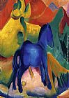 Franz Marc Famous Paintings - Blue Horses
